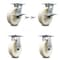 Service Caster 8 Inch Nylon Caster Brakes/Swivel Locks and 2 Rigid, 2PK SCC-35S820-NYB-SLB-BSL-2-R-2 - alternate 1